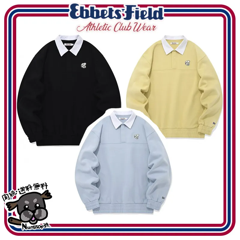 EBBETS FIELD FLANNELS  |Unisex Street Style Plain Logo Hoodies & Sweatshirts