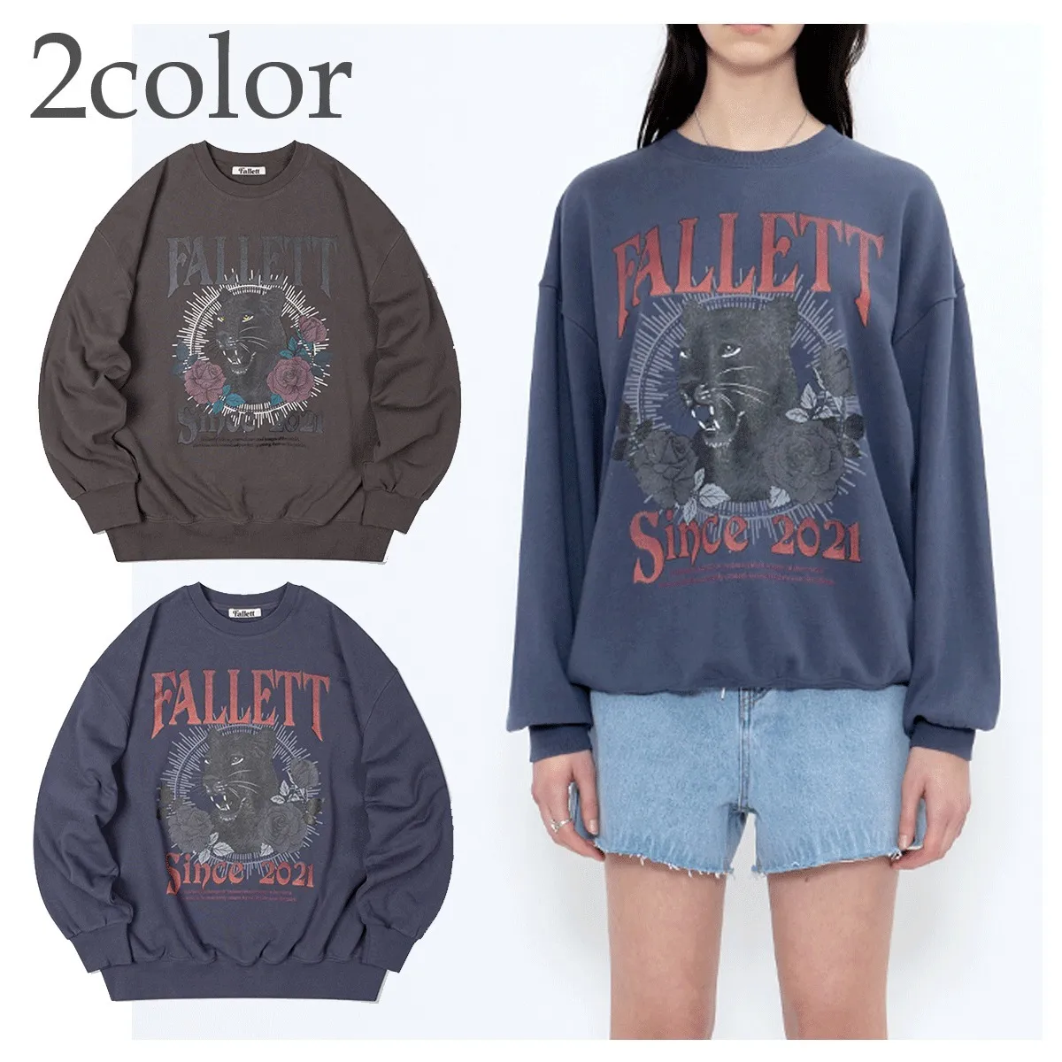 Fallett  |Unisex Street Style Long Sleeves Plain Cotton Logo