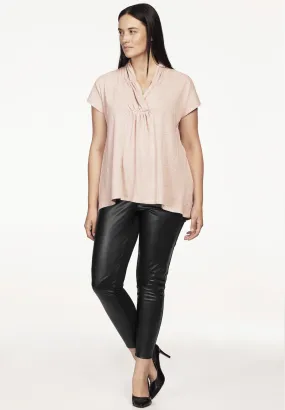 Faux Leather Front Ponte Leggings