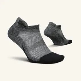 Feetures Elite Light Cushion No Show Tab Socks - Grey