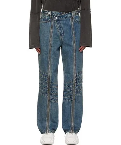 Feng Chen Wang Blue Seaming Jeans