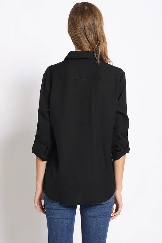 FLAP POCKET BUTTON DOWN SHIRT