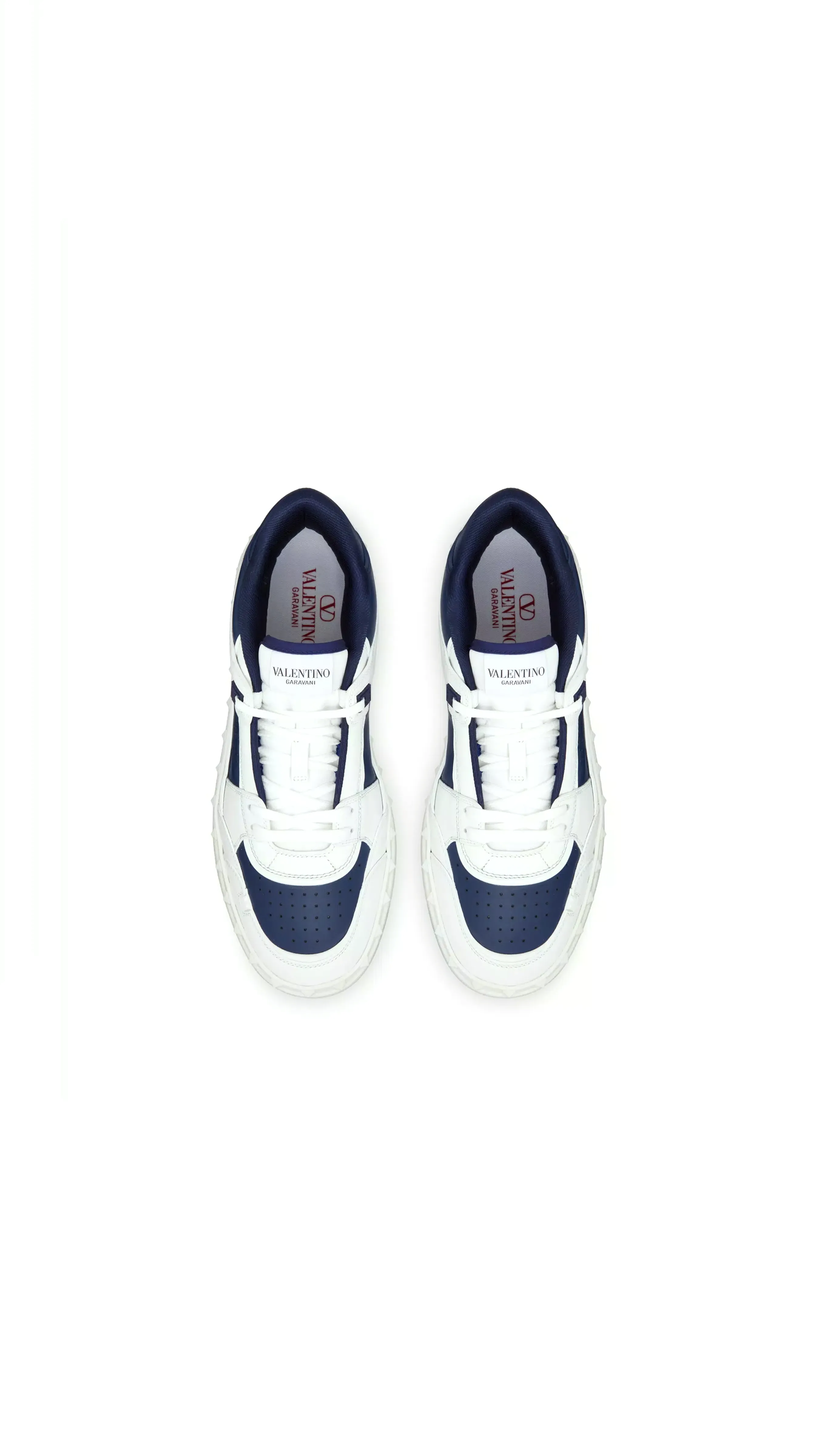 Freedots Low-top Sneaker In Calfskin - Blue/White