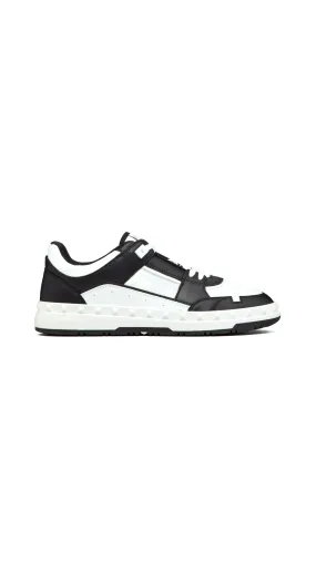 Freedots Low-top Sneaker In Calfskin - White/Black