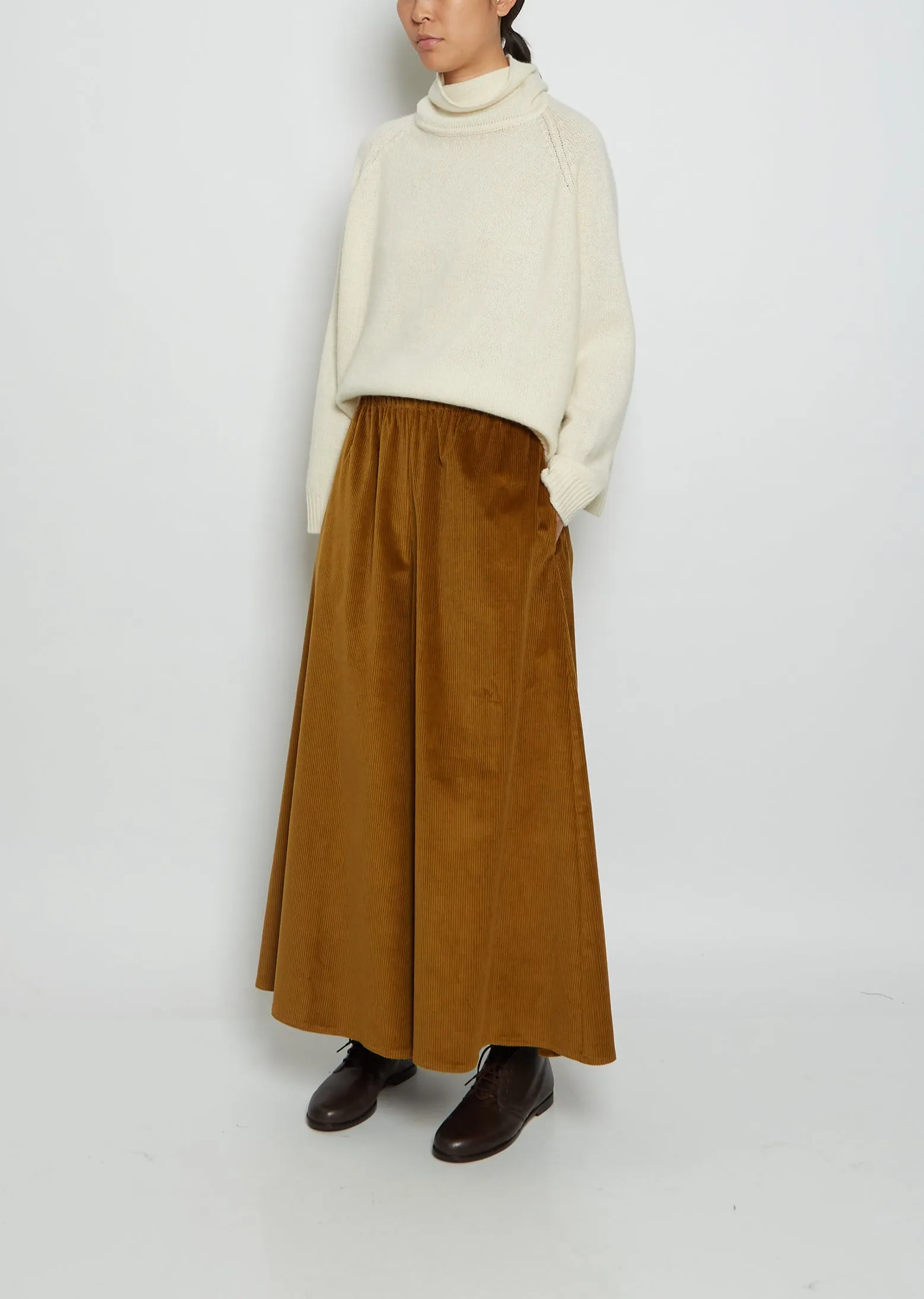 Gaucho Cashmere Corduroy Pants