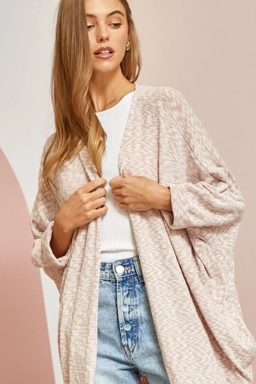 Get it First Cardigan - Light Mauve