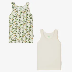 Girls Ivory & Green Vests (2 Pack)