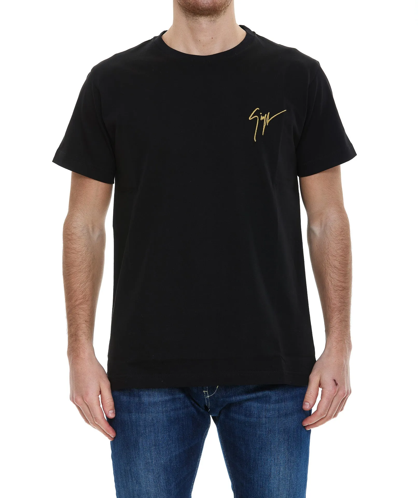 Giuseppe Zanotti Logo Embroidered Crewneck T-Shirt