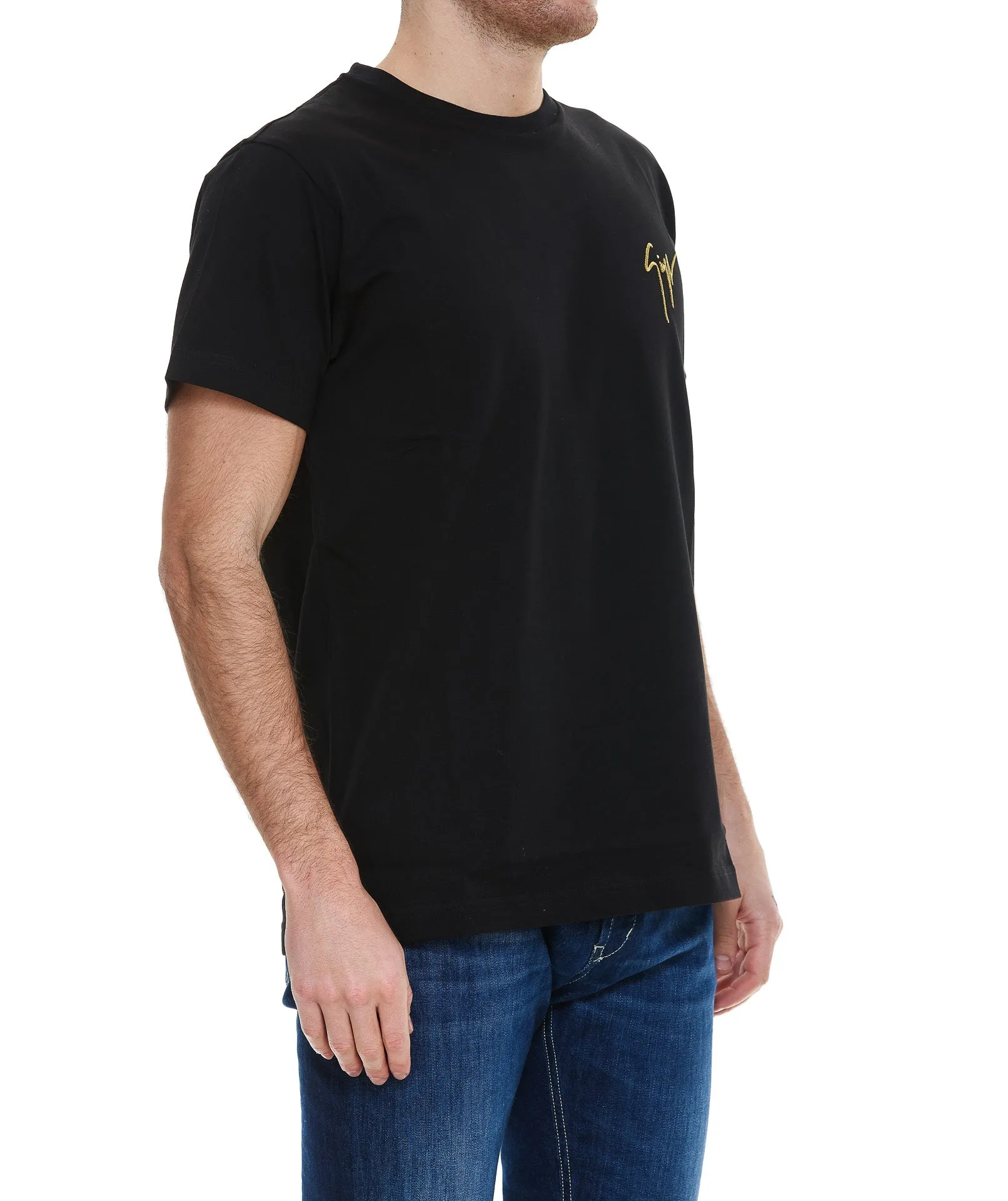 Giuseppe Zanotti Logo Embroidered Crewneck T-Shirt