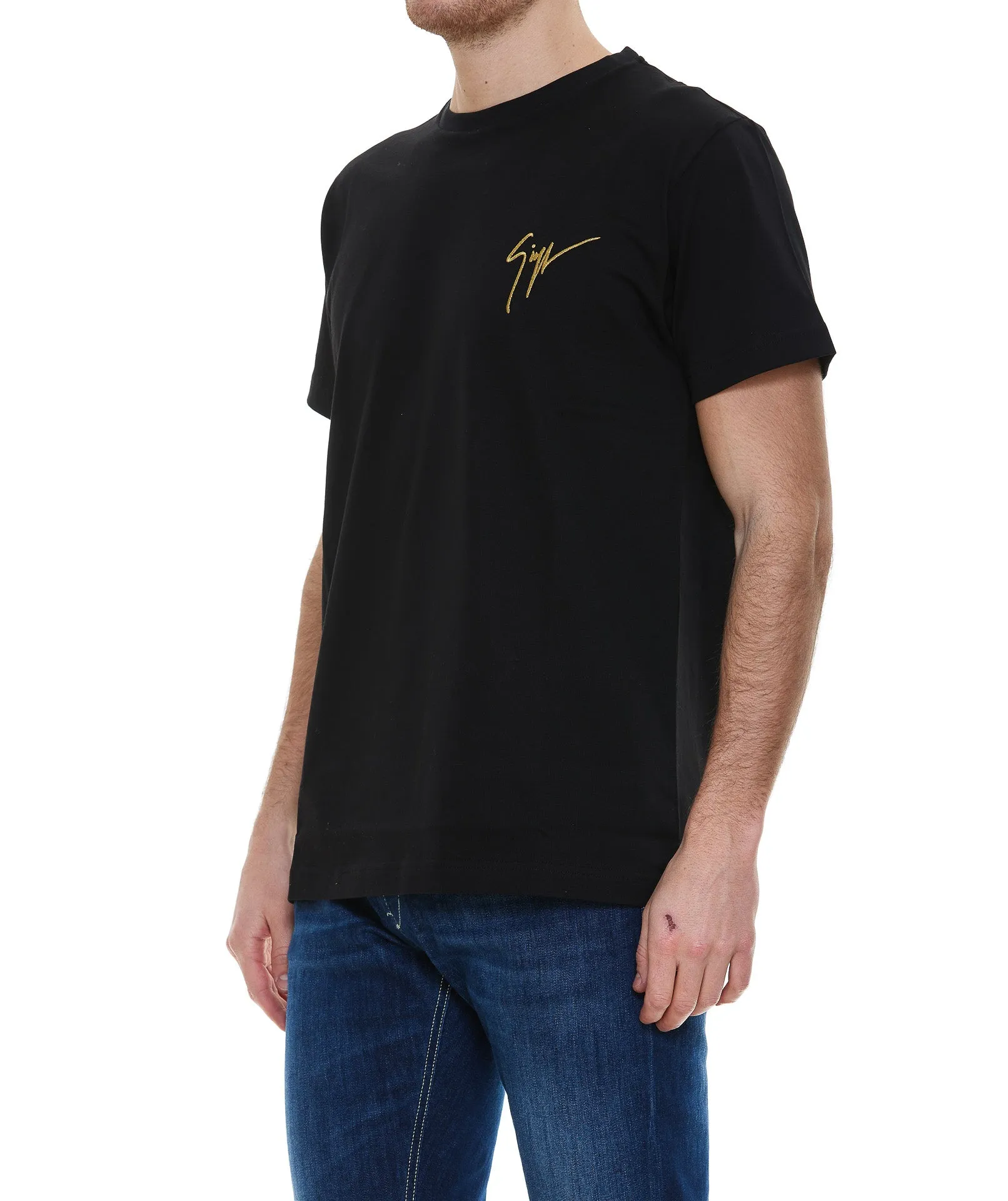 Giuseppe Zanotti Logo Embroidered Crewneck T-Shirt