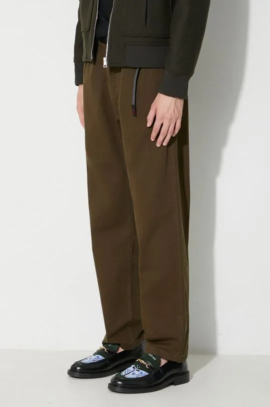 Gramicci cotton trousers Gramicci Pant green color