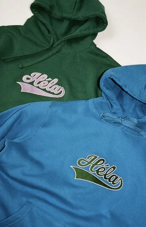 HELAS  |Unisex Street Style Long Sleeves Logo Skater Style Hoodies