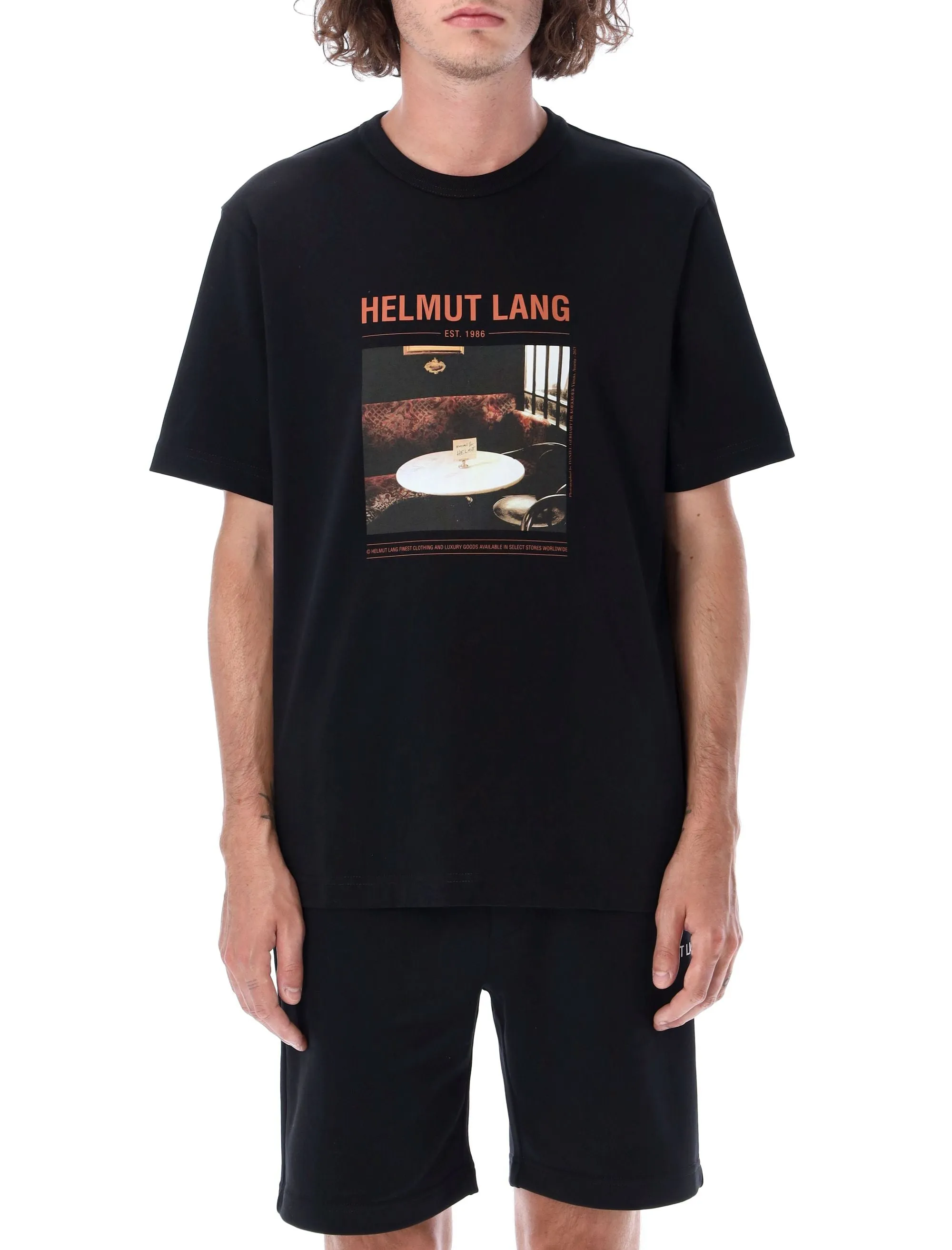 Helmut Lang Vienna Graphic Printed Crewneck T-Shirt