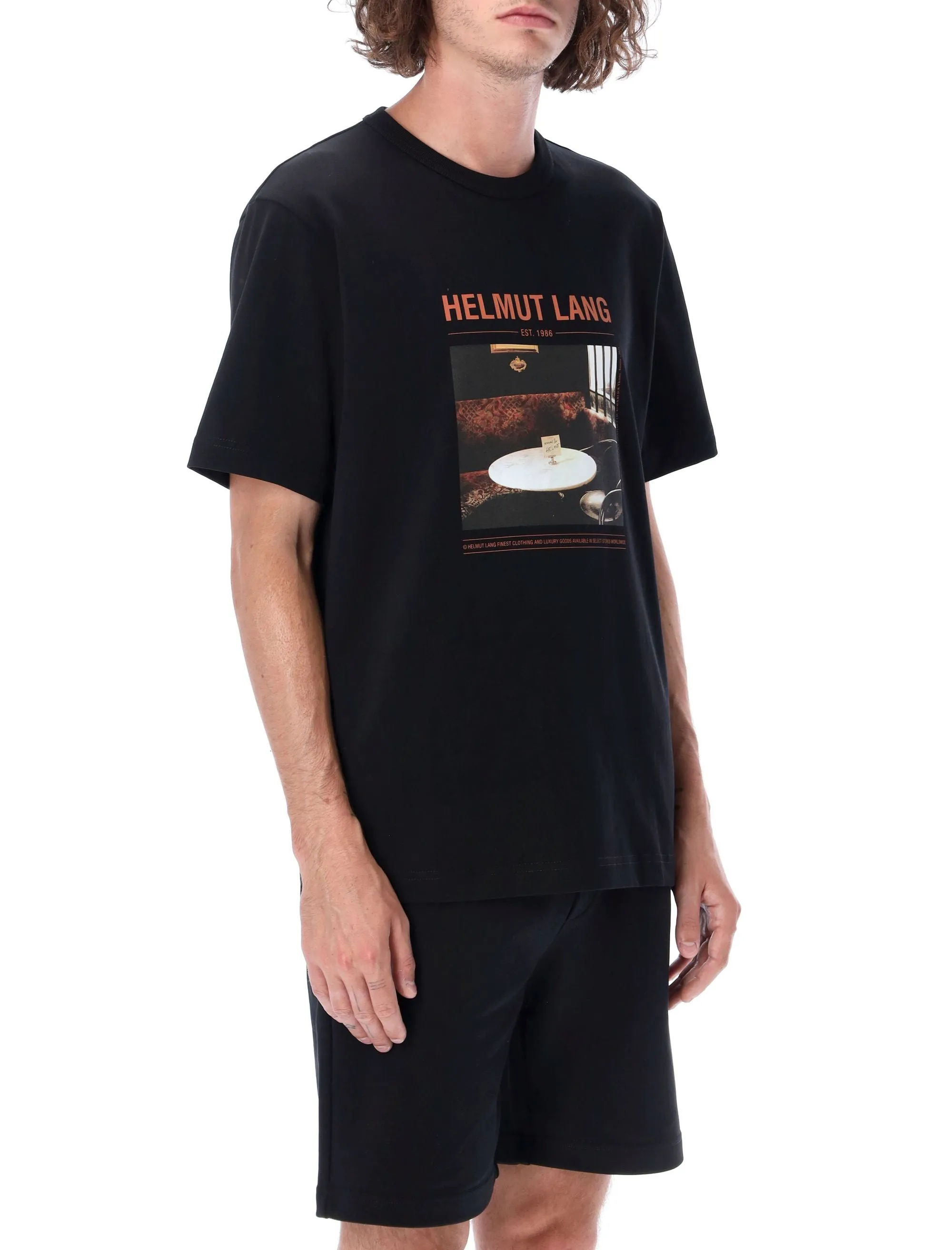 Helmut Lang Vienna Graphic Printed Crewneck T-Shirt