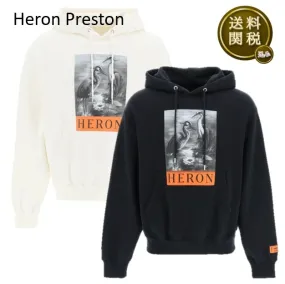 Heron Preston  |Unisex Street Style Long Sleeves Plain Cotton Logo Hoodies