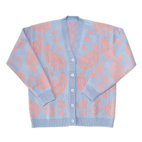 HGA Blue/Pink Paisley Cardigan