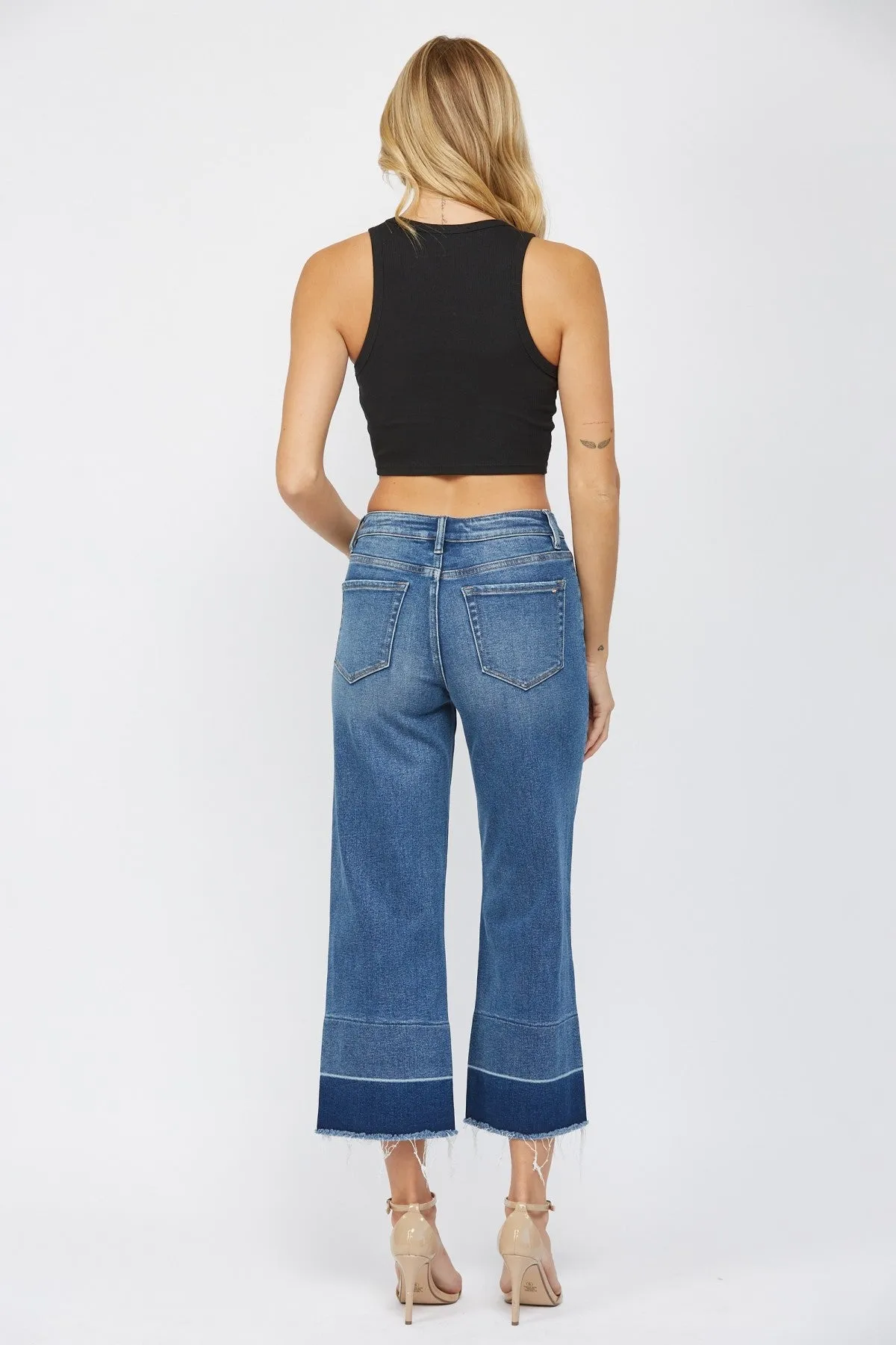 High Rise Straight Crop Jeans