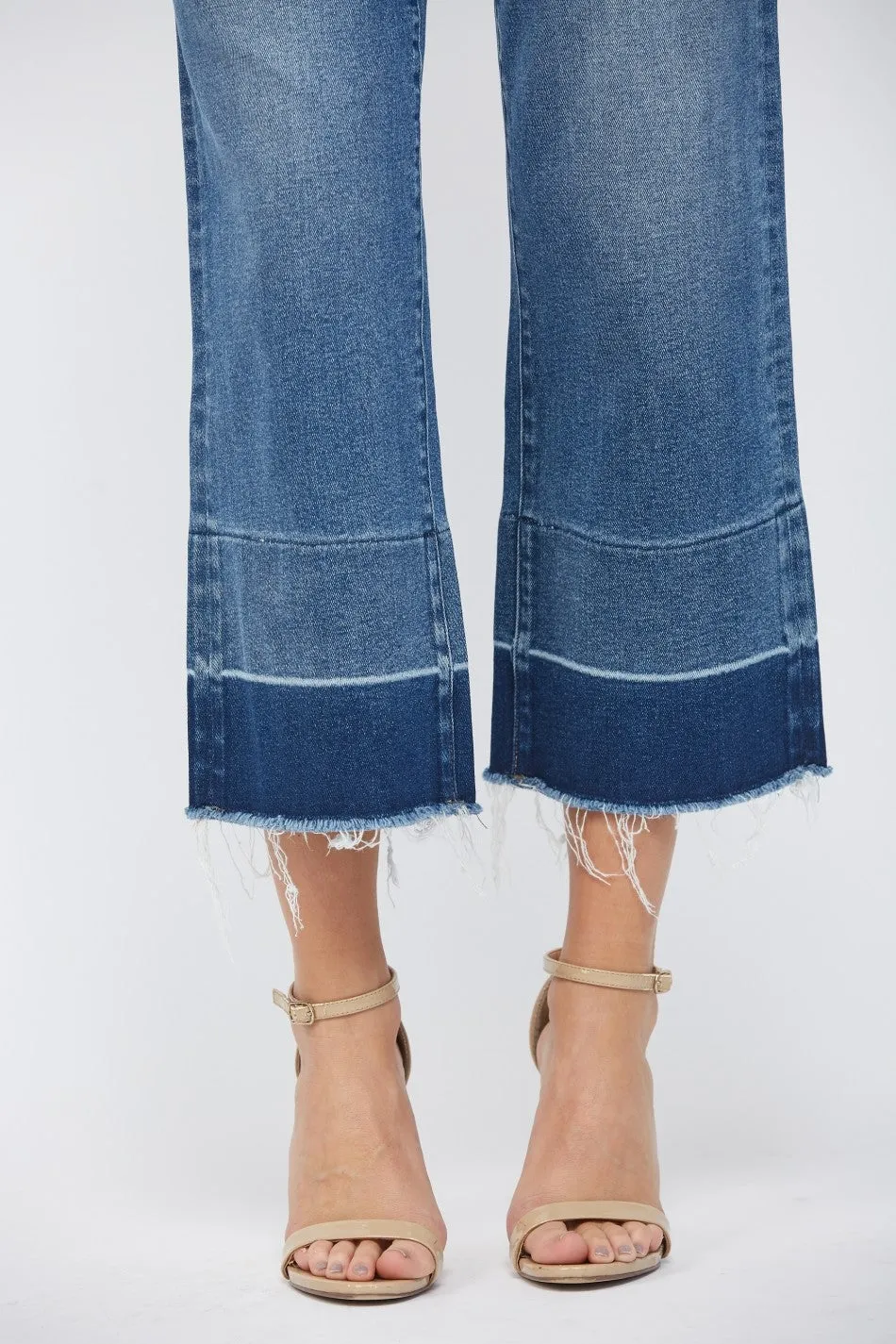 High Rise Straight Crop Jeans