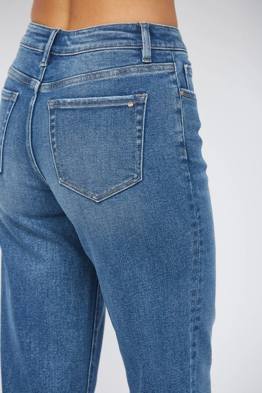 High Rise Straight Crop Jeans