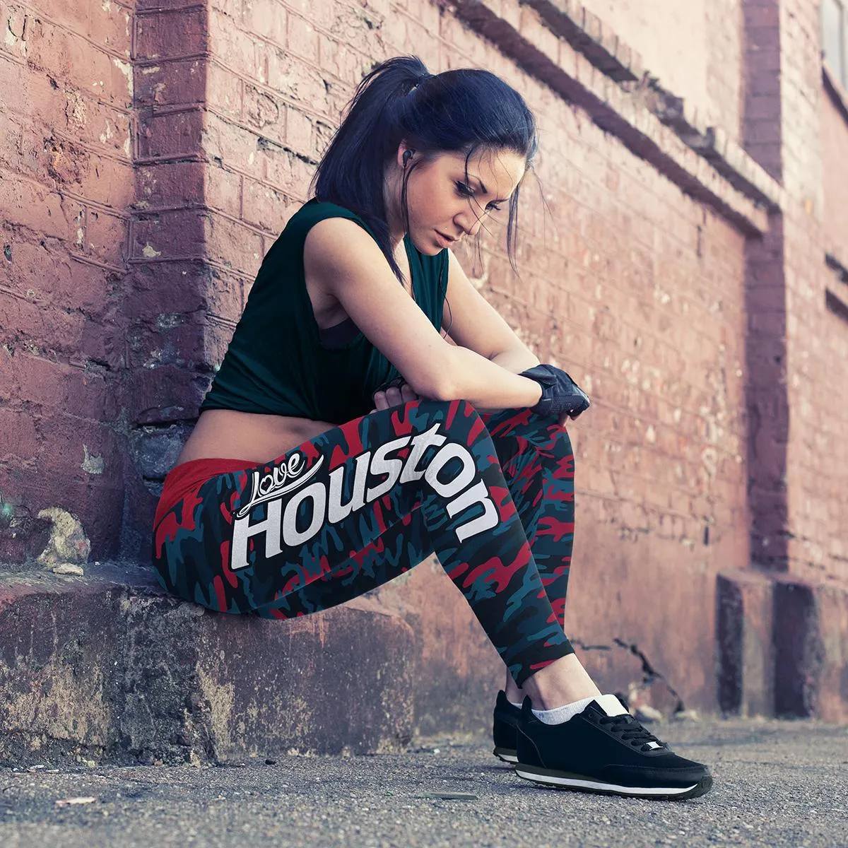 HOU FB Camo Leggings