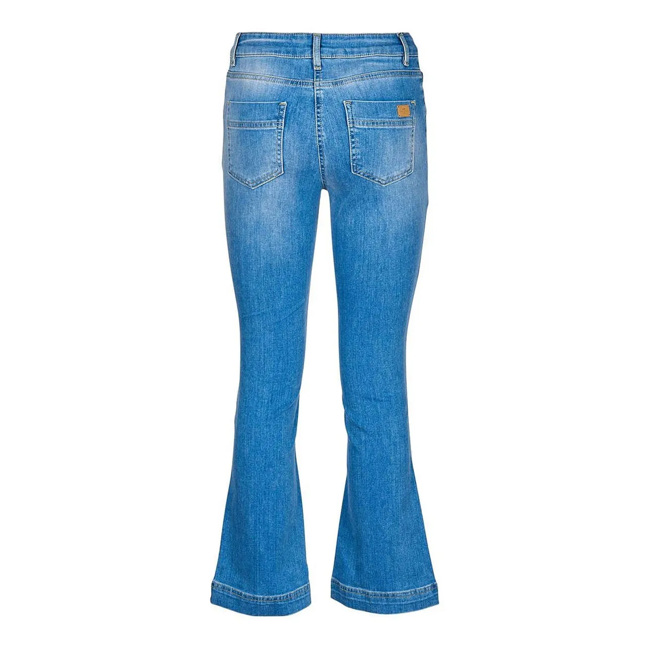 JEANS STRETCH ZAMPETTA CORTO Donna Denim Chiaro