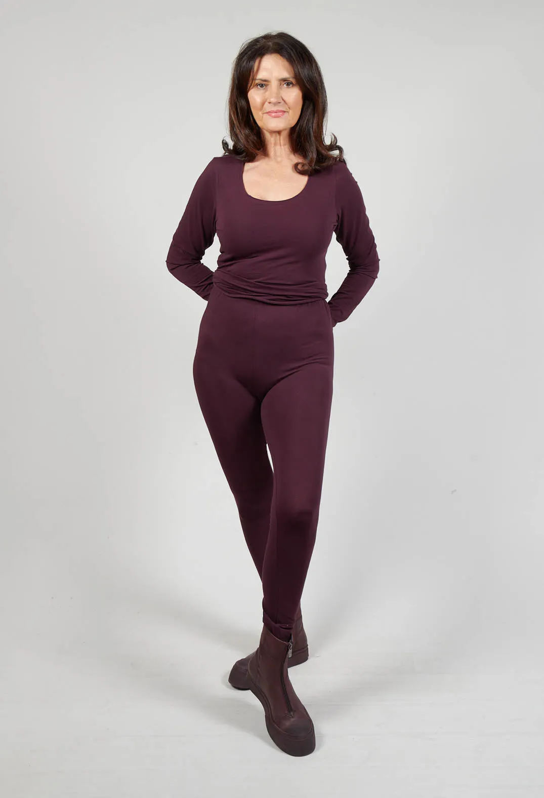 Jersey Leggings in Ruby