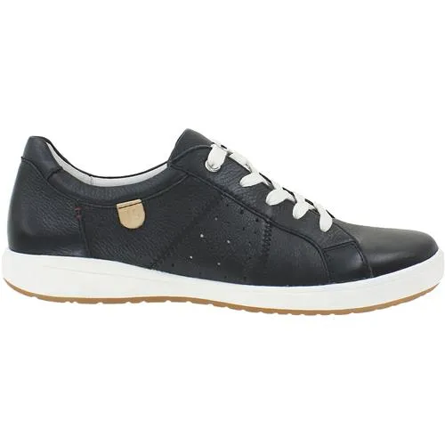 Josef Seibel Caren 01 Lace Up Leather Sneaker- Black