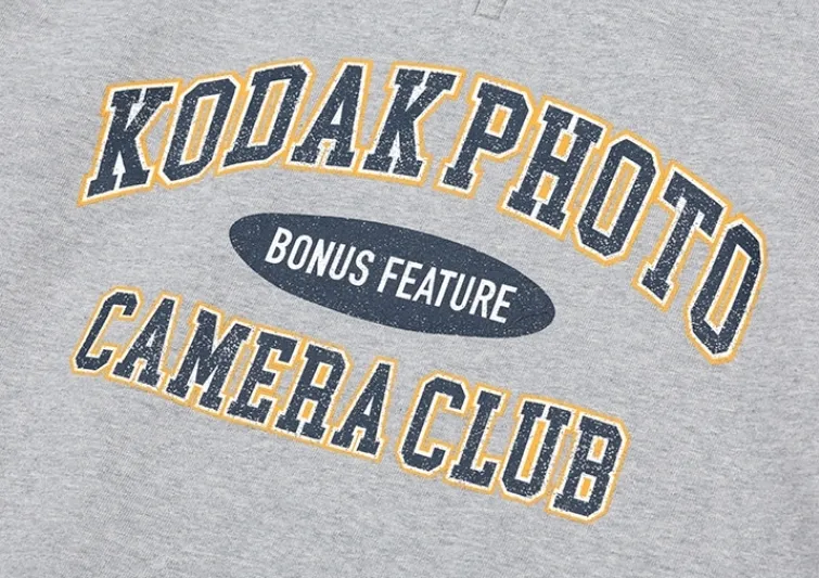 KODAK  |Unisex Street Style Long Sleeves Plain Logo