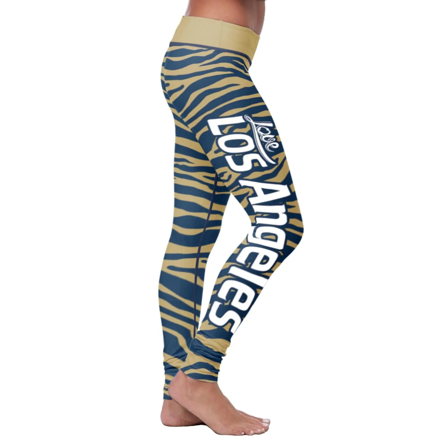 LA FB Striped Leggings