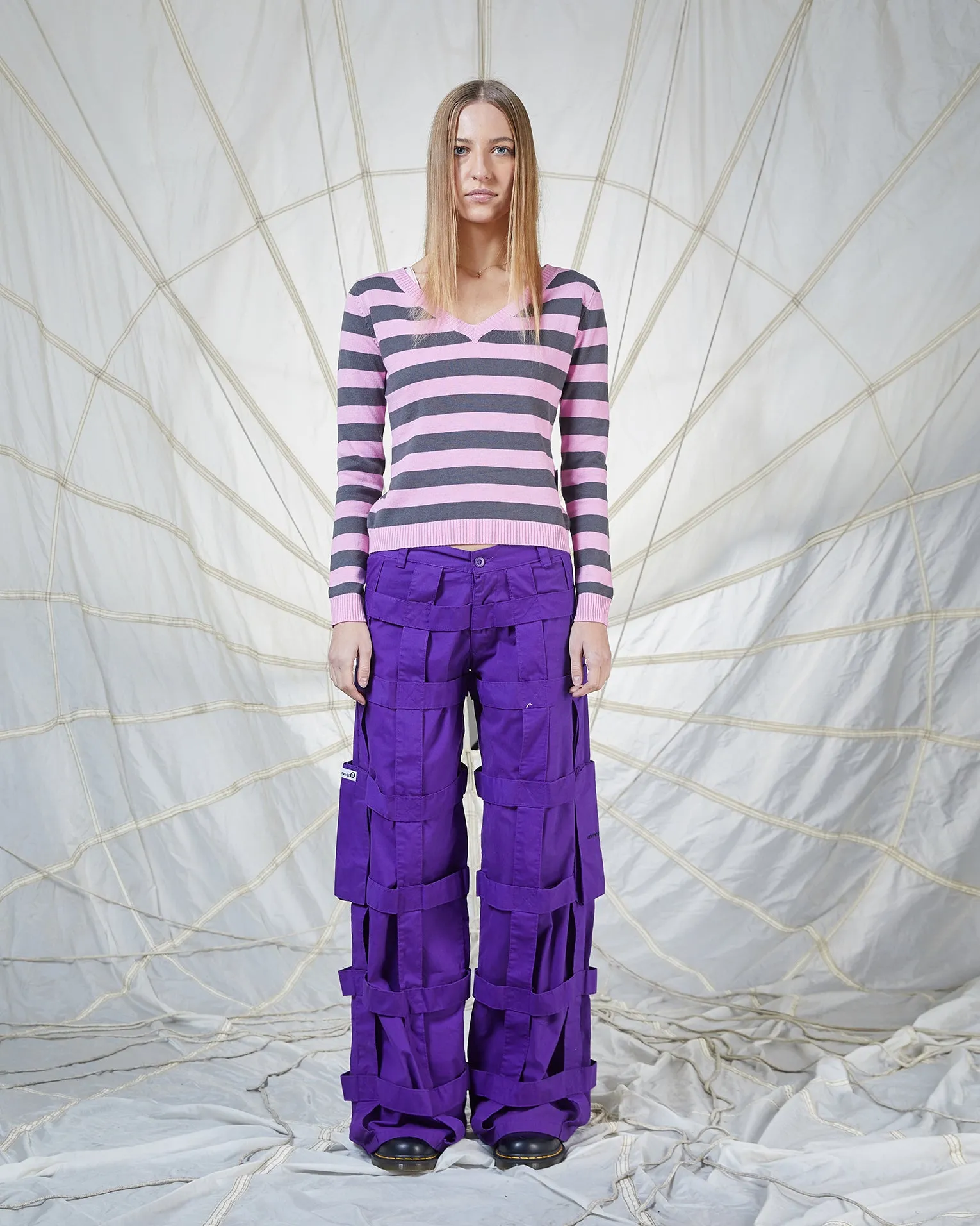 LATTICE TROUSERS - PURPLE