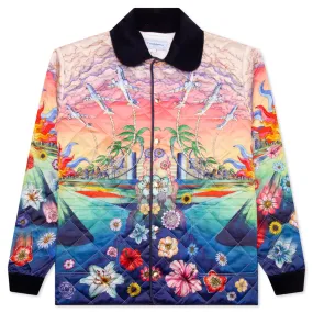 L'Envol Quilted Poly Satin L/S Shirt - Multi