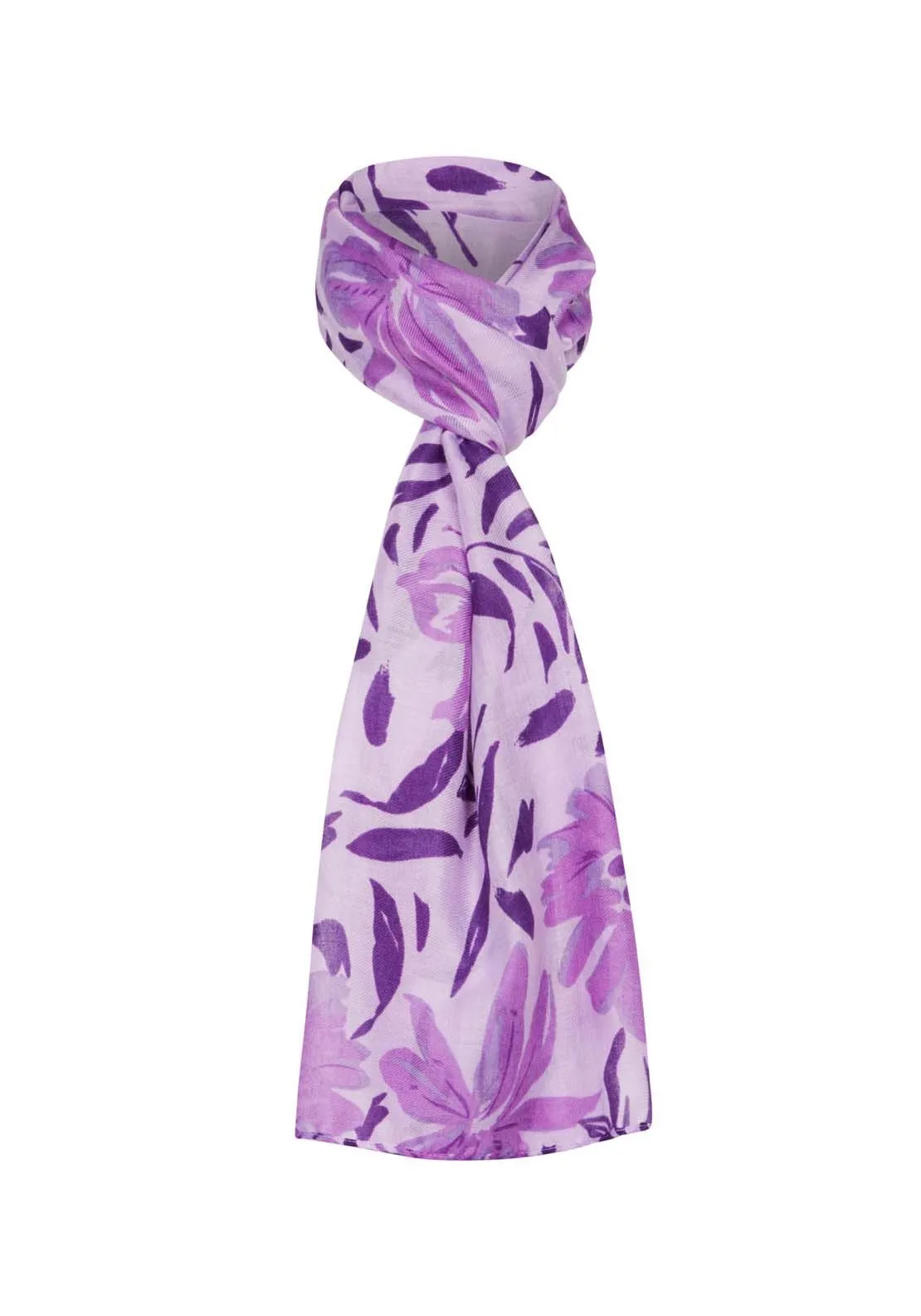 Lilac Floral Print Scarf