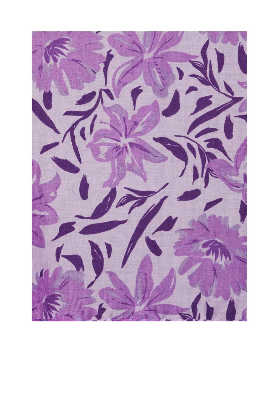 Lilac Floral Print Scarf