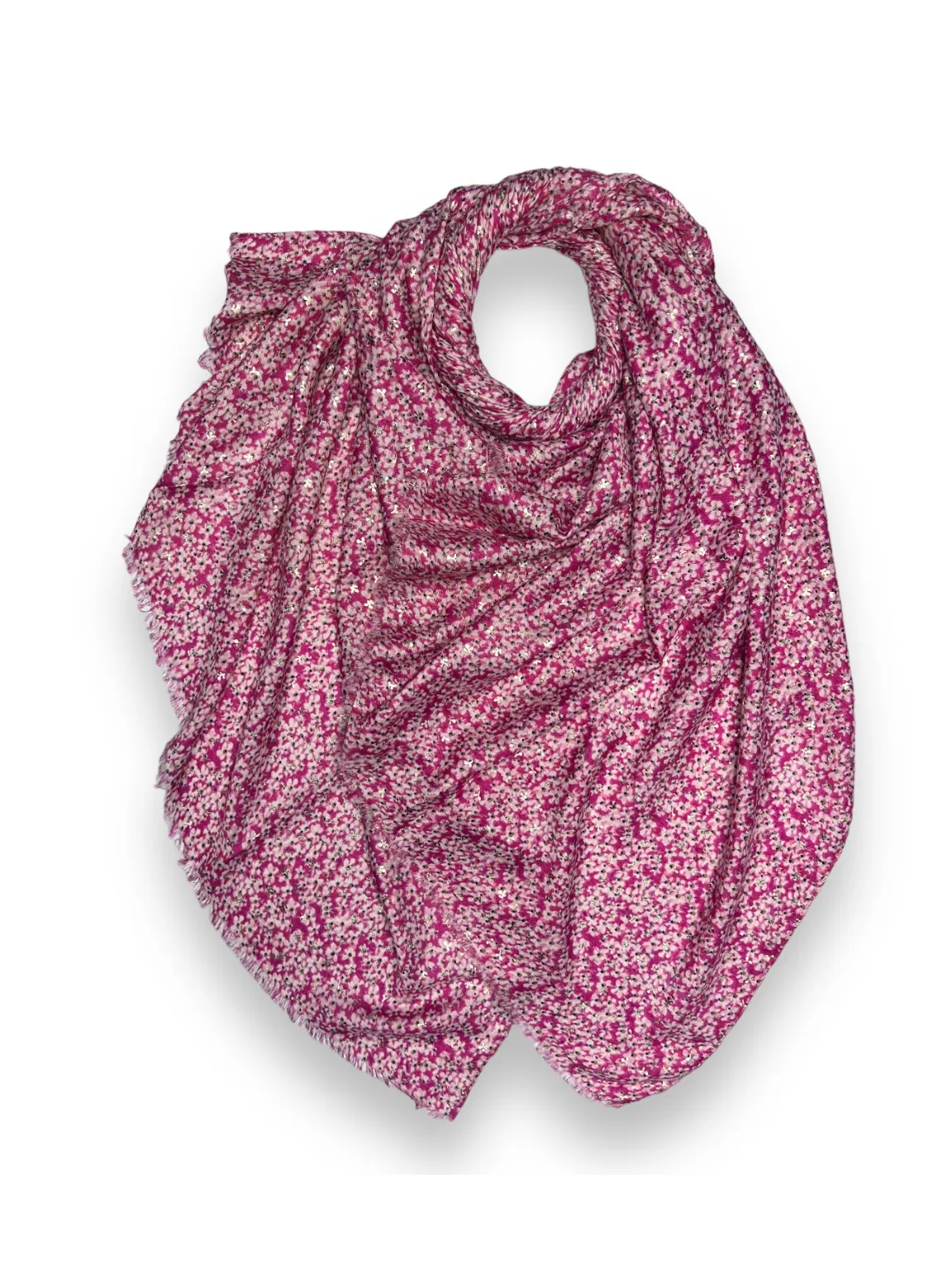 Lipstick Ditsy Floral Gold Fleck Scarf