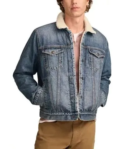 Lucky Brand Men's Faux Shearling Denim Jacket