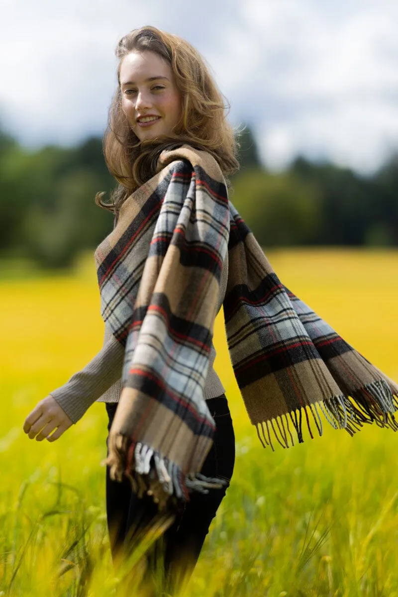 Luxury Oversized Scarf (Auld Stewart Camel)