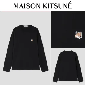 MAISON KITSUNE  |Unisex U-Neck Plain Other Animal Patterns Logo