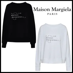 Maison Margiela  |Crew Neck Street Style Long Sleeves Plain Cotton Logo