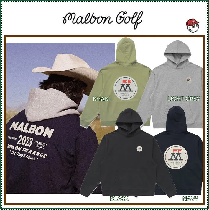 Malbon Golf  |Unisex Street Style Long Sleeves Plain Logo Hoodies