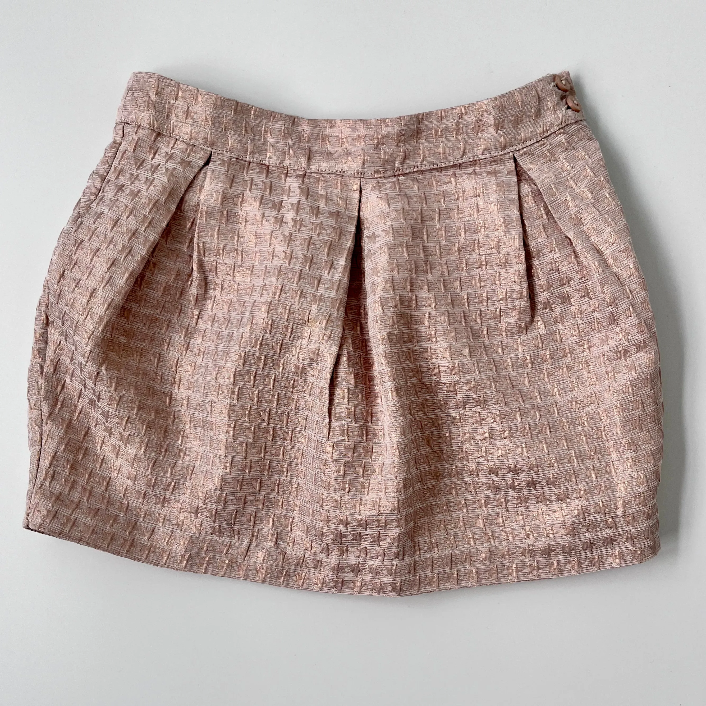 Marie-Chantal Metallic Pink Star Print Skirt: 4 Years