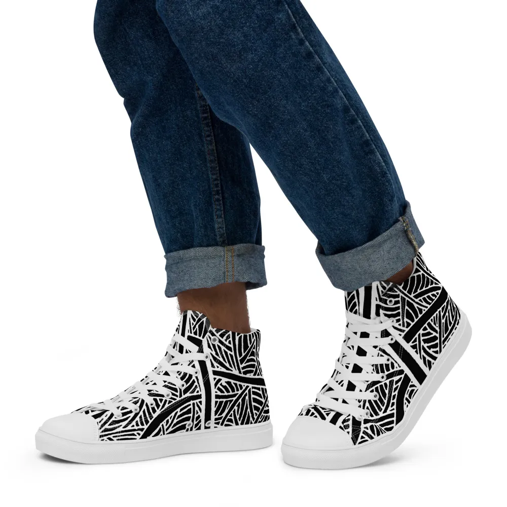 Men’s high top canvas shoes – Pecan Story