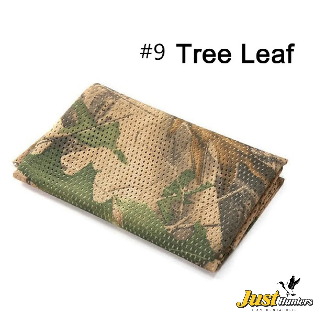 Mesh Tactical Camouflage Scarf Veil Neckerchief for Hunting and Outdoor