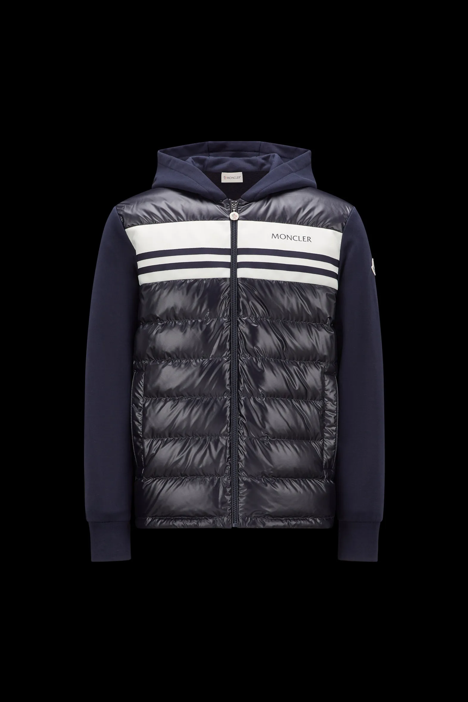 MONCLER  |Nylon Blended Fabrics Street Style Long Sleeves Plain Logo