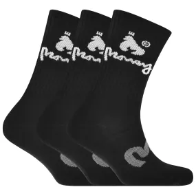 Money 3 Pack Sport Socks Black