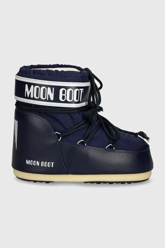 Moon Boot snow boots MB ICON LOW NYLON navy blue color 80D1409340 F003