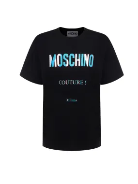 Moschino Logo Printed Crewneck T-Shirt