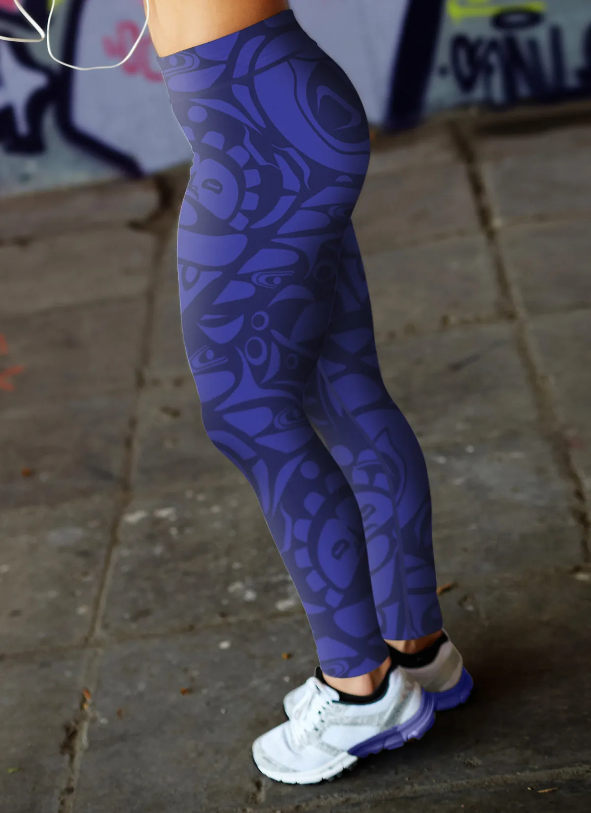 Native Pattern Blue Leggings