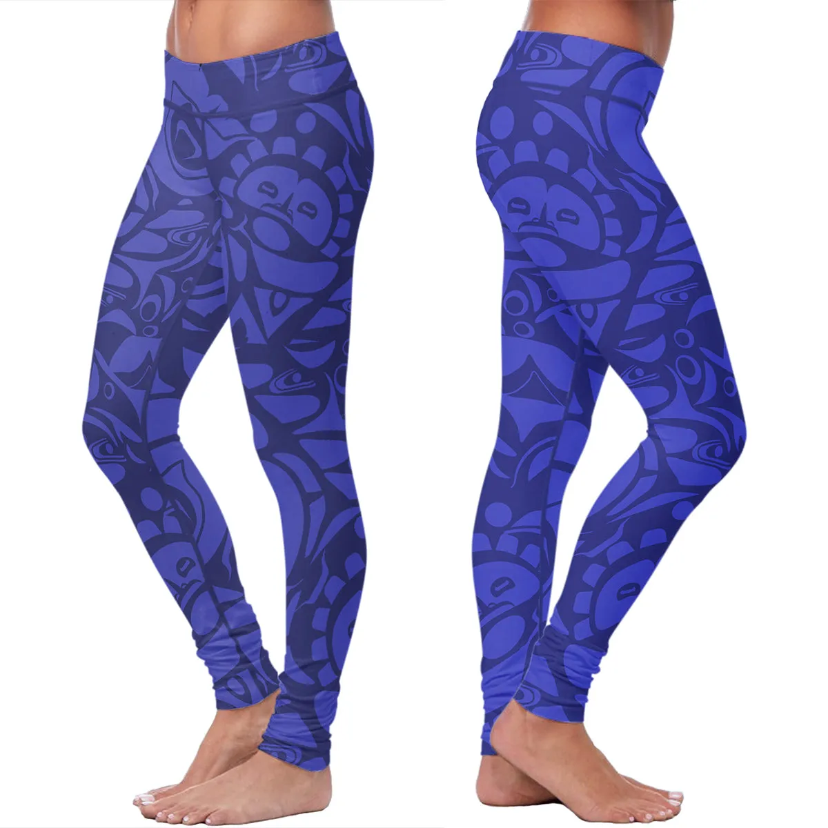 Native Pattern Blue Leggings