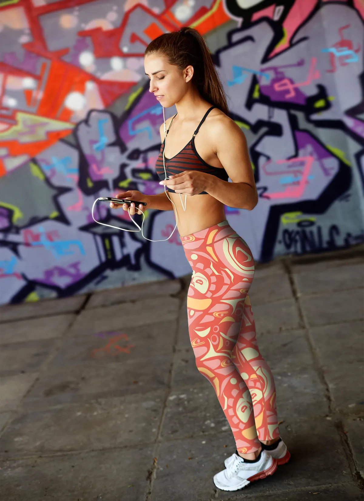 Native Pattern Pink Leggings