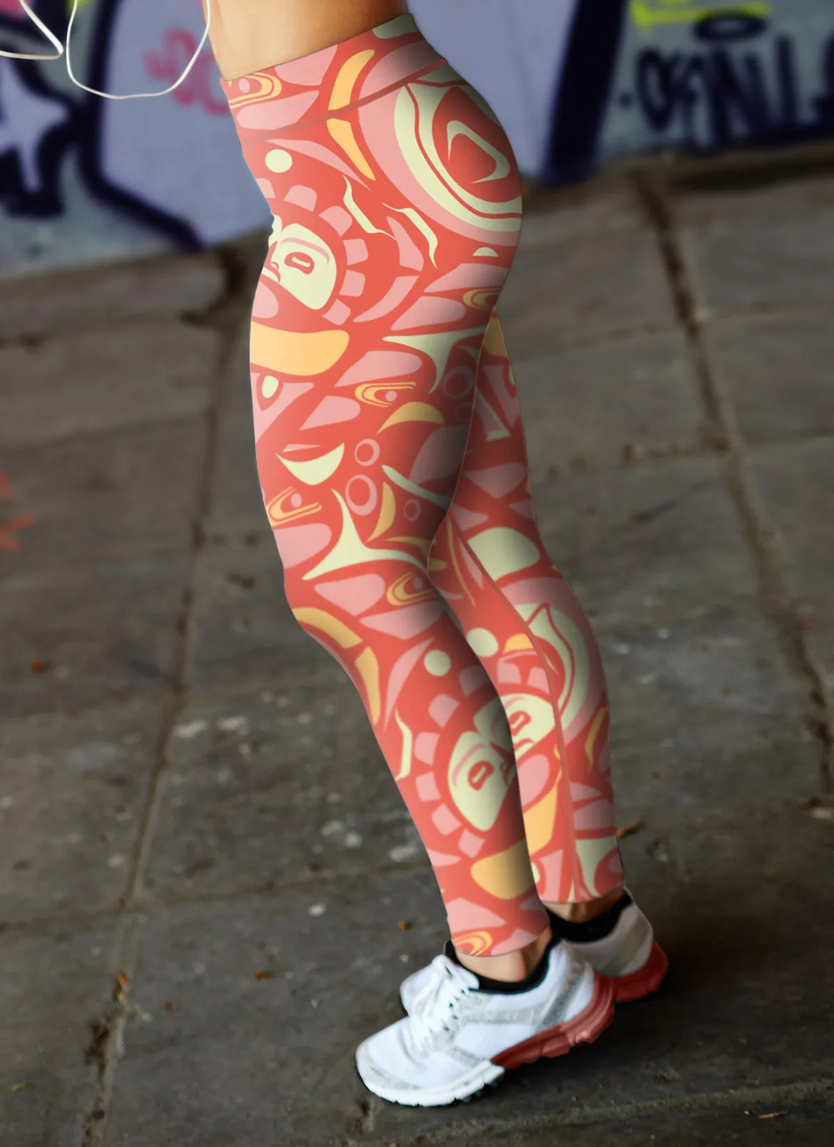 Native Pattern Pink Leggings